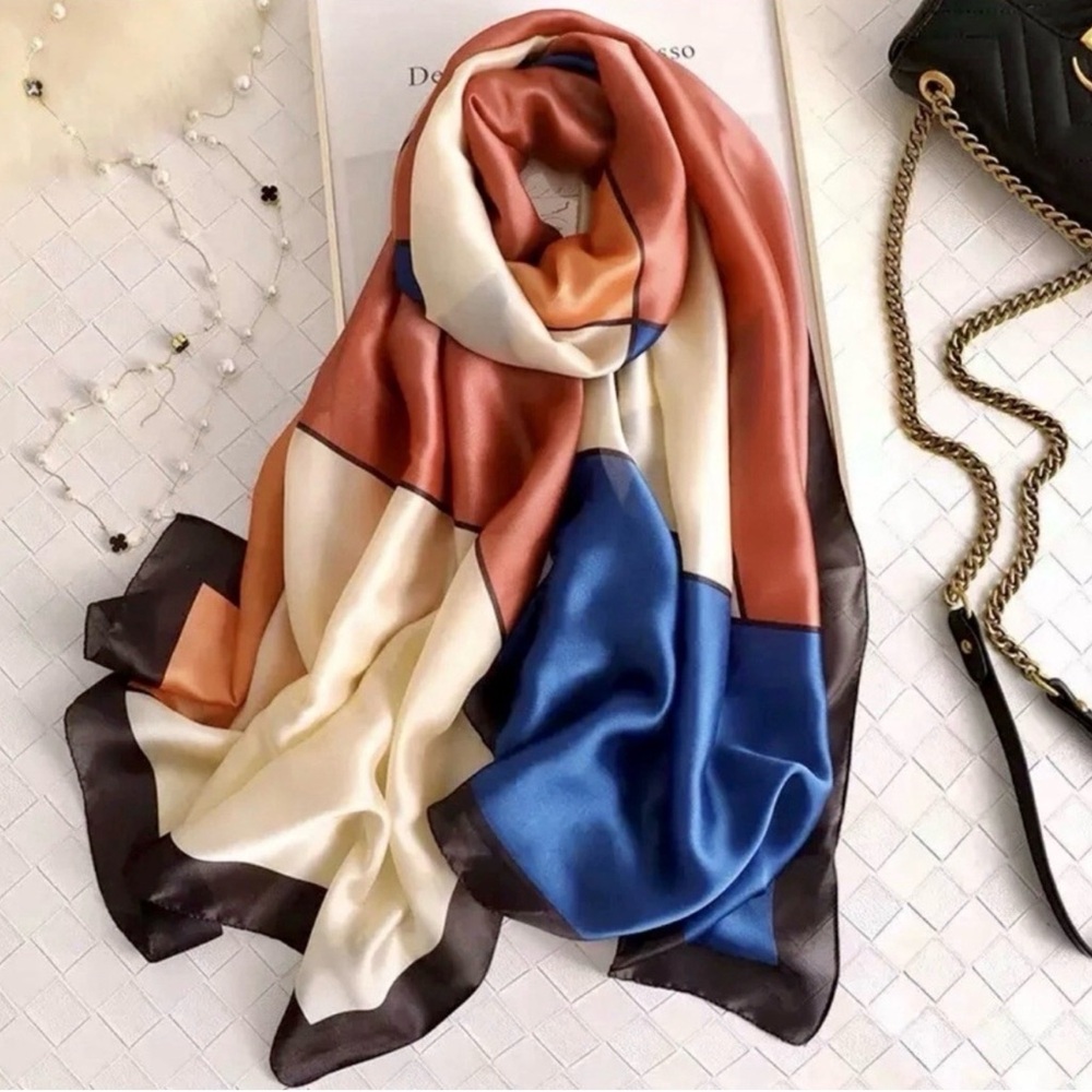 Elegant Multicolor Silk Scarf